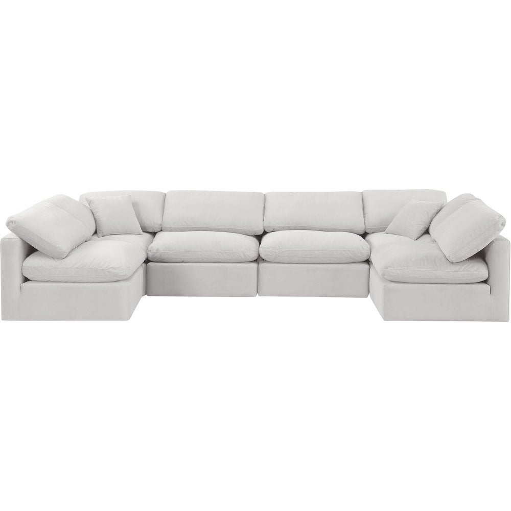 Indulge Cream Velvet Modular Sectional