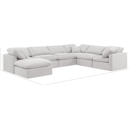 Indulge Cream Velvet Modular Sectional