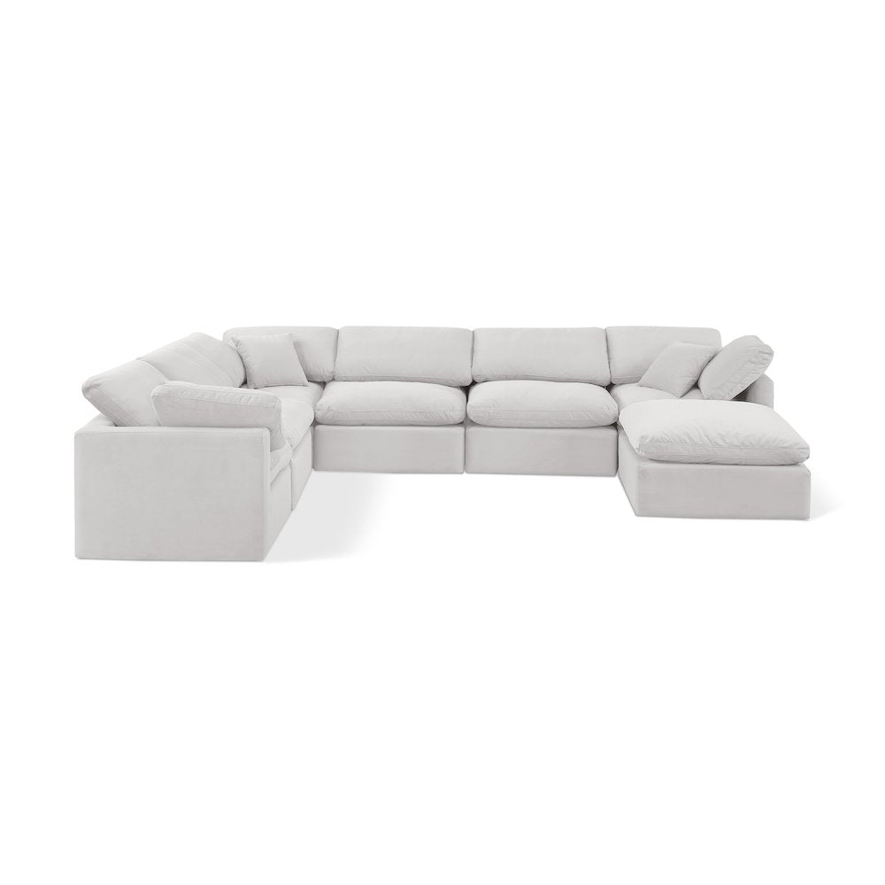 Indulge Cream Velvet Modular Sectional