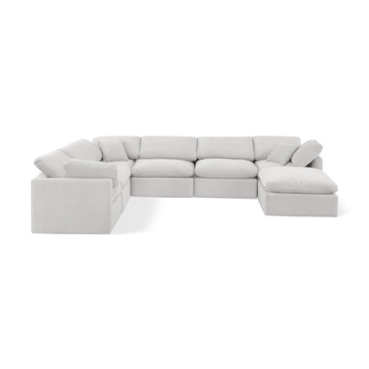 Indulge Cream Velvet Modular Sectional