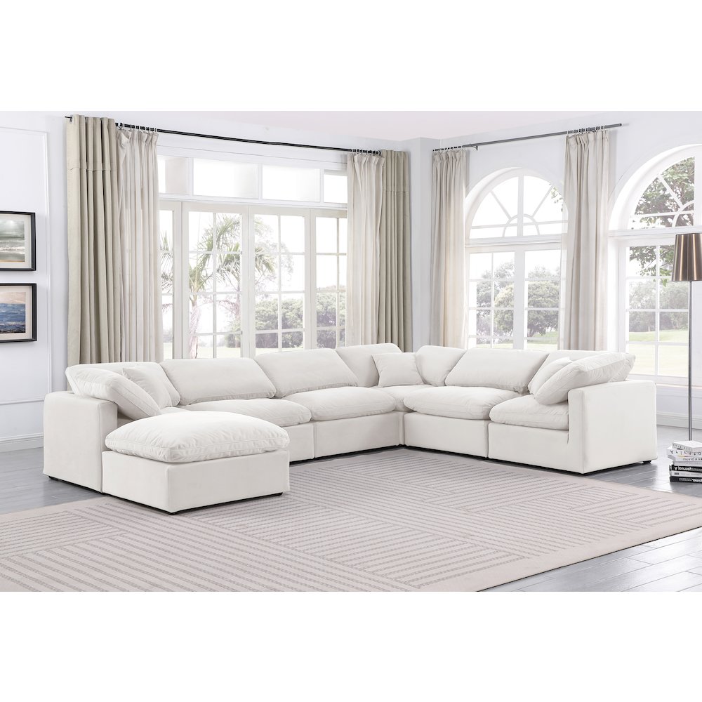 Indulge Cream Velvet Modular Sectional