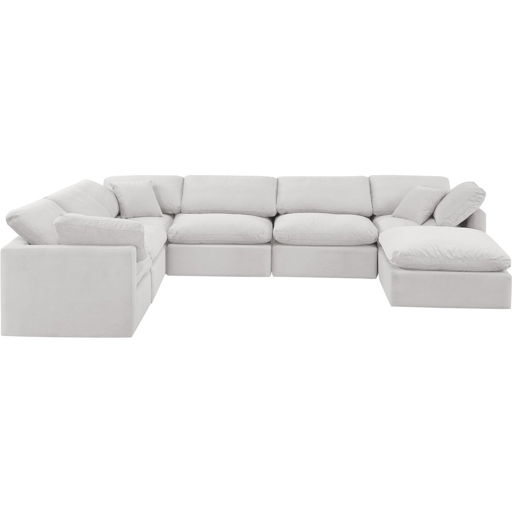 Indulge Cream Velvet Modular Sectional