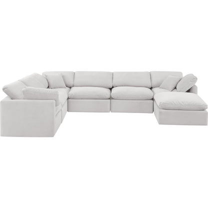 Indulge Cream Velvet Modular Sectional