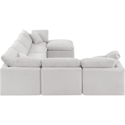 Indulge Cream Velvet Modular Sectional