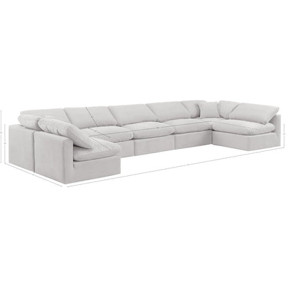 Indulge Cream Velvet Modular Sectional