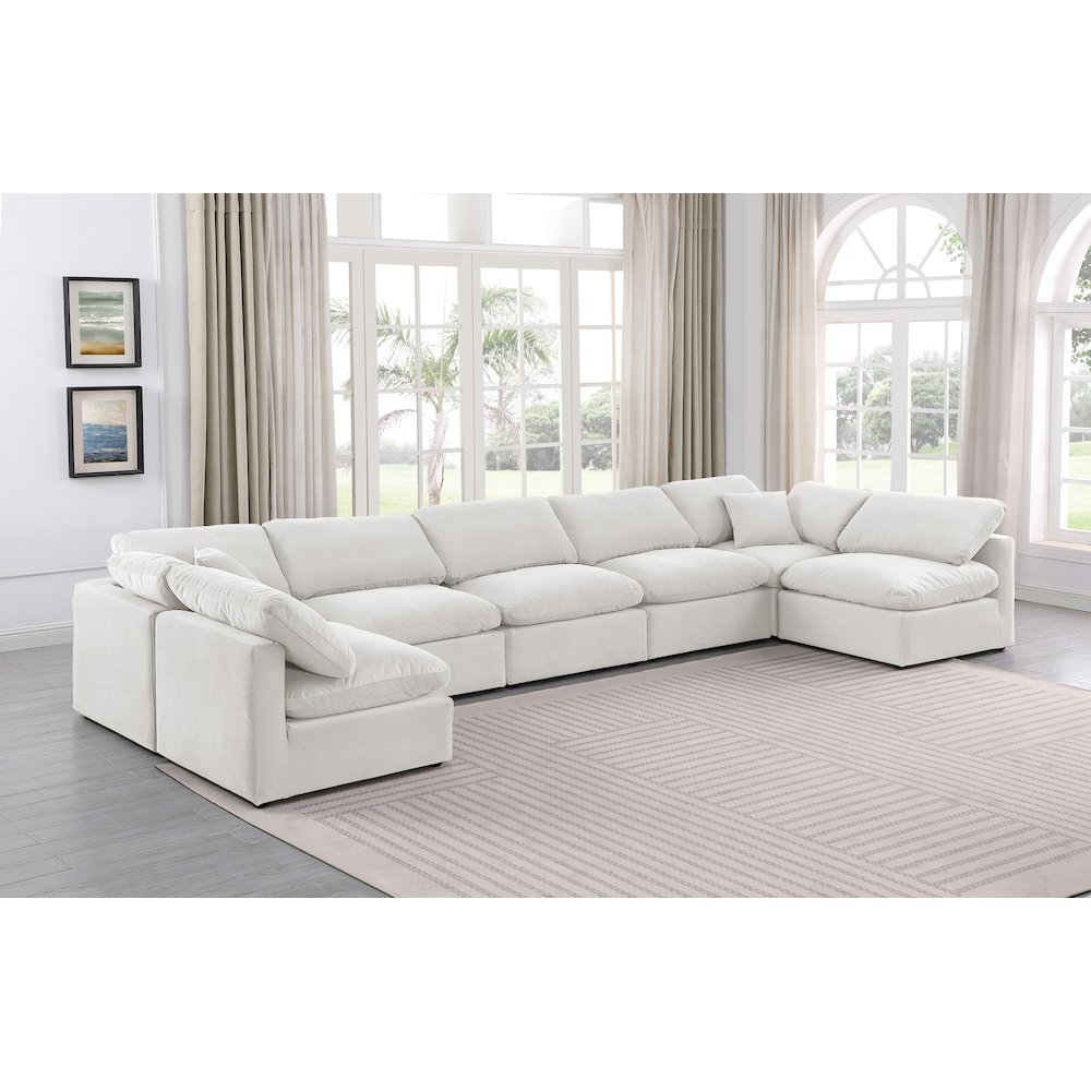 Indulge Cream Velvet Modular Sectional