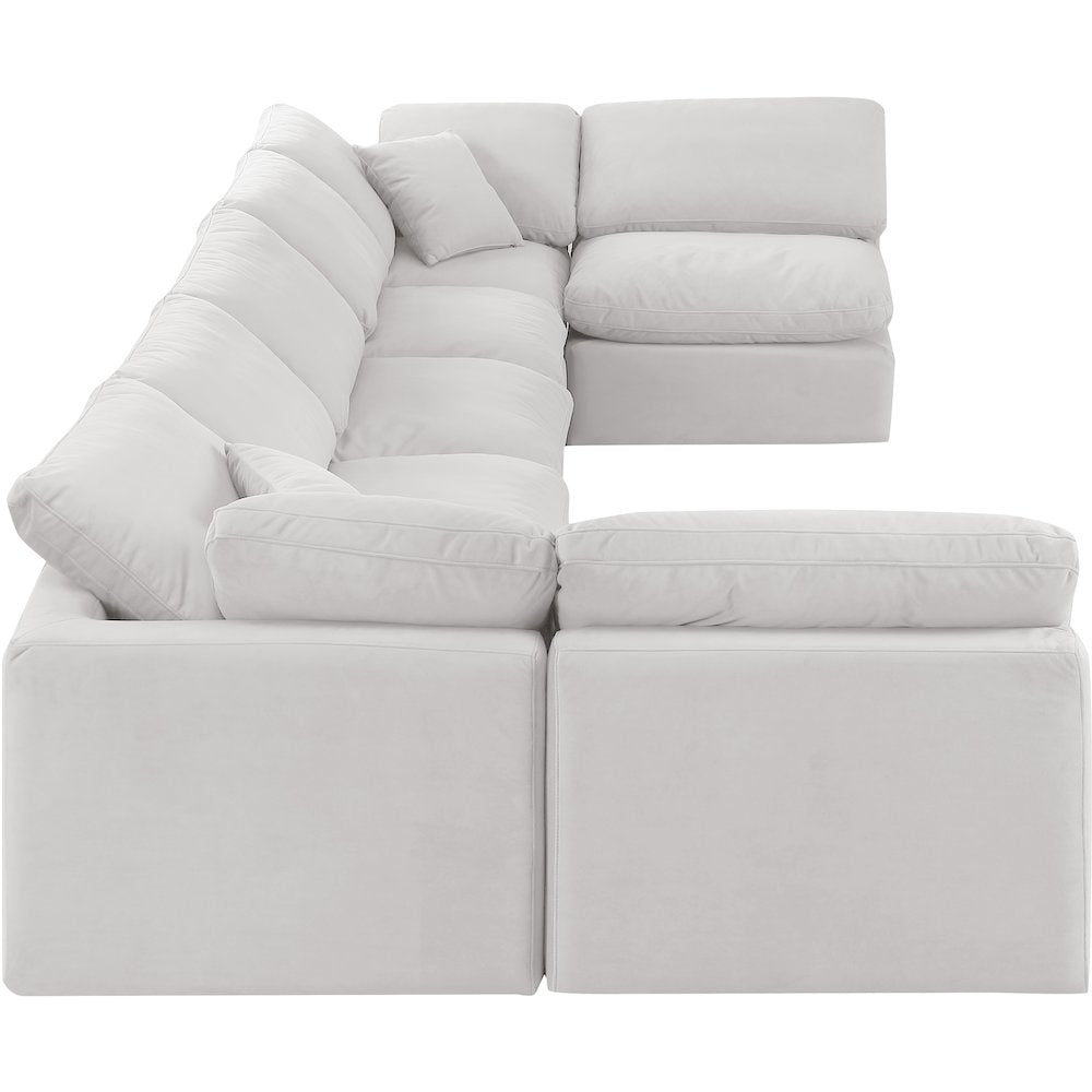 Indulge Cream Velvet Modular Sectional