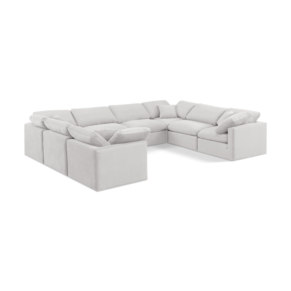 Indulge Cream Velvet Modular Sectional