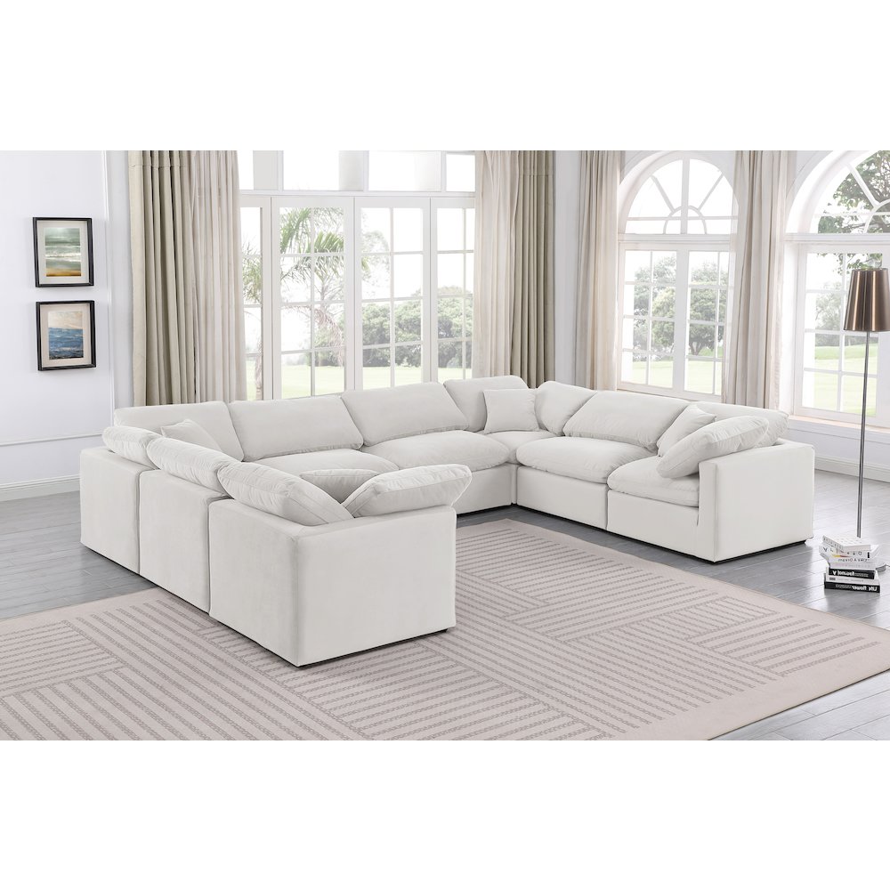 Indulge Cream Velvet Modular Sectional