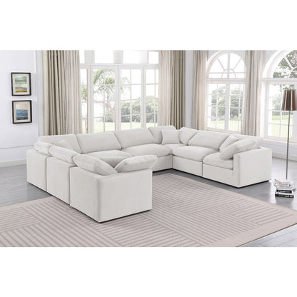 Indulge Cream Velvet Modular Sectional