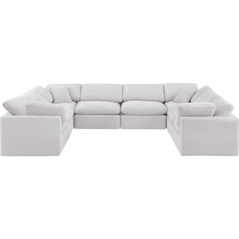 Indulge Cream Velvet Modular Sectional