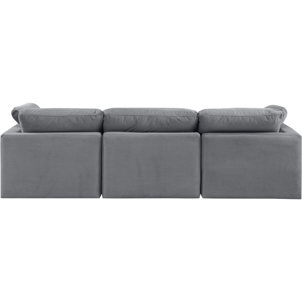 Indulge Grey Velvet Modular Sofa