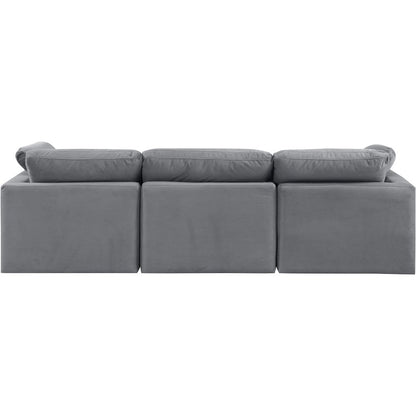 Indulge Grey Velvet Modular Sofa