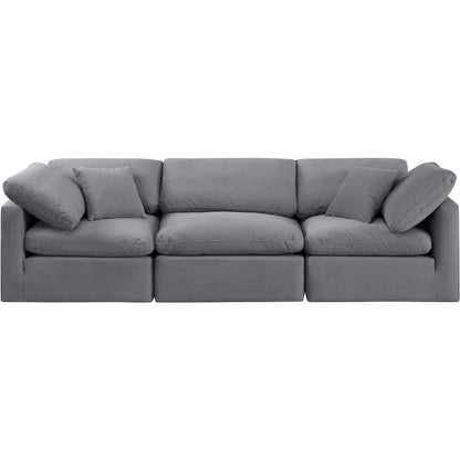 Indulge Grey Velvet Modular Sofa