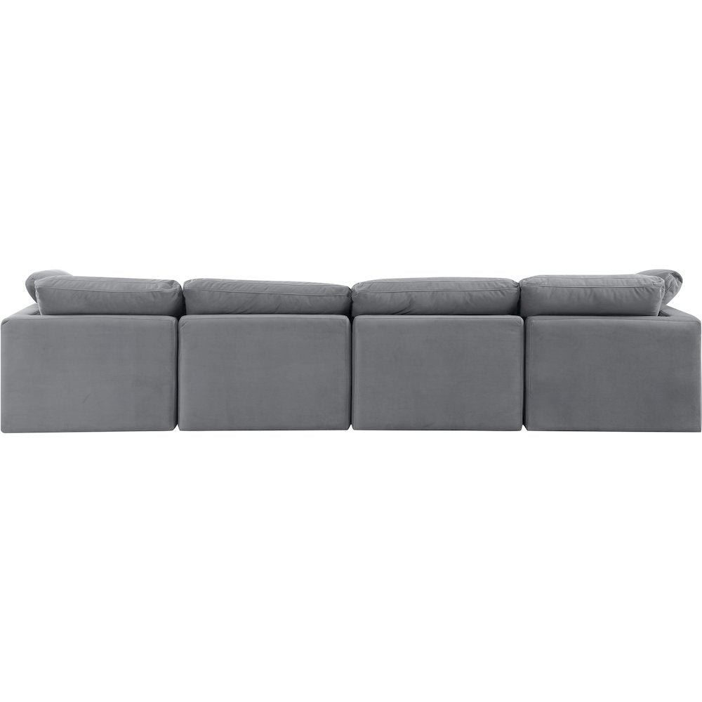 Indulge Grey Velvet Modular Sofa