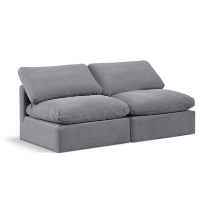 Indulge Grey Velvet Modular Sofa