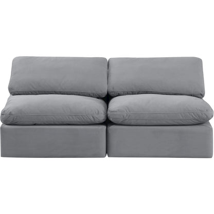 Indulge Grey Velvet Modular Sofa