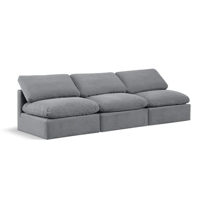 Indulge Grey Velvet Modular Sofa