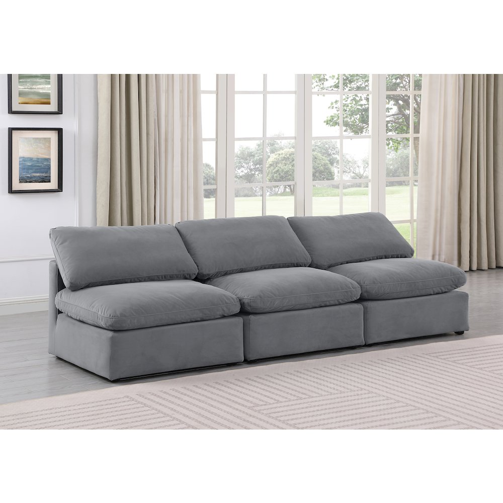 Indulge Grey Velvet Modular Sofa