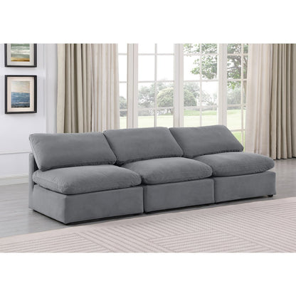 Indulge Grey Velvet Modular Sofa