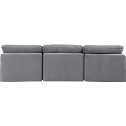 Indulge Grey Velvet Modular Sofa