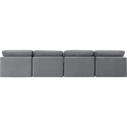 Indulge Grey Velvet Modular Sofa