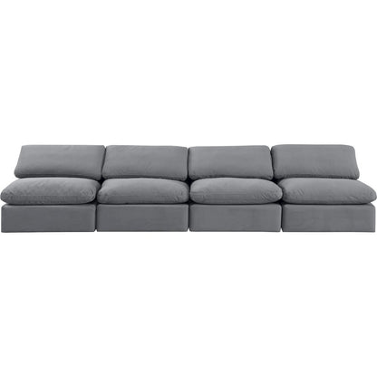 Indulge Grey Velvet Modular Sofa
