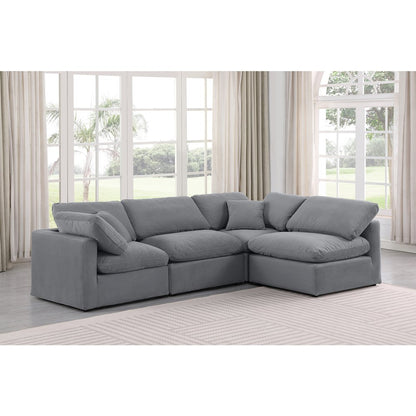 Indulge Grey Velvet Modular Sectional
