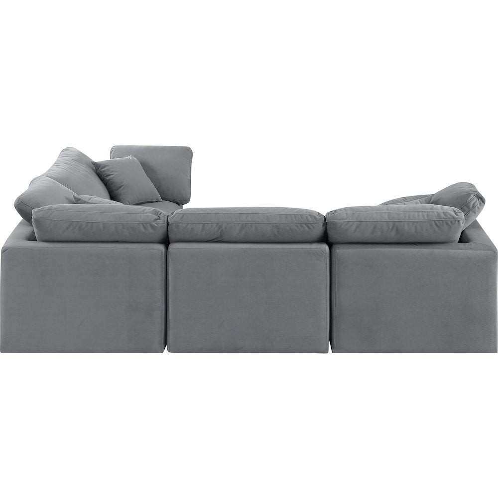 Indulge Grey Velvet Modular Sectional