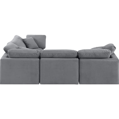 Indulge Grey Velvet Modular Sectional