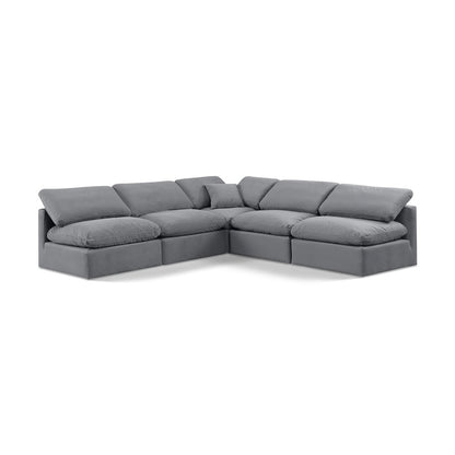 Indulge Grey Velvet Modular Sectional