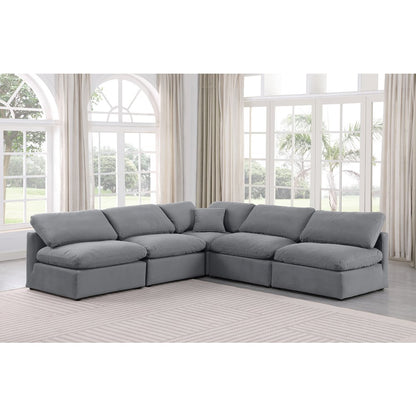 Indulge Grey Velvet Modular Sectional