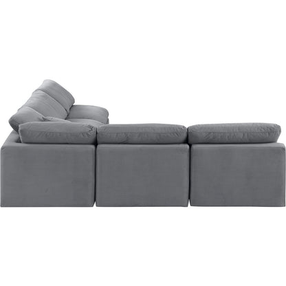 Indulge Grey Velvet Modular Sectional