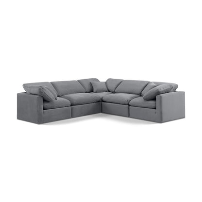 Indulge Grey Velvet Modular Sectional