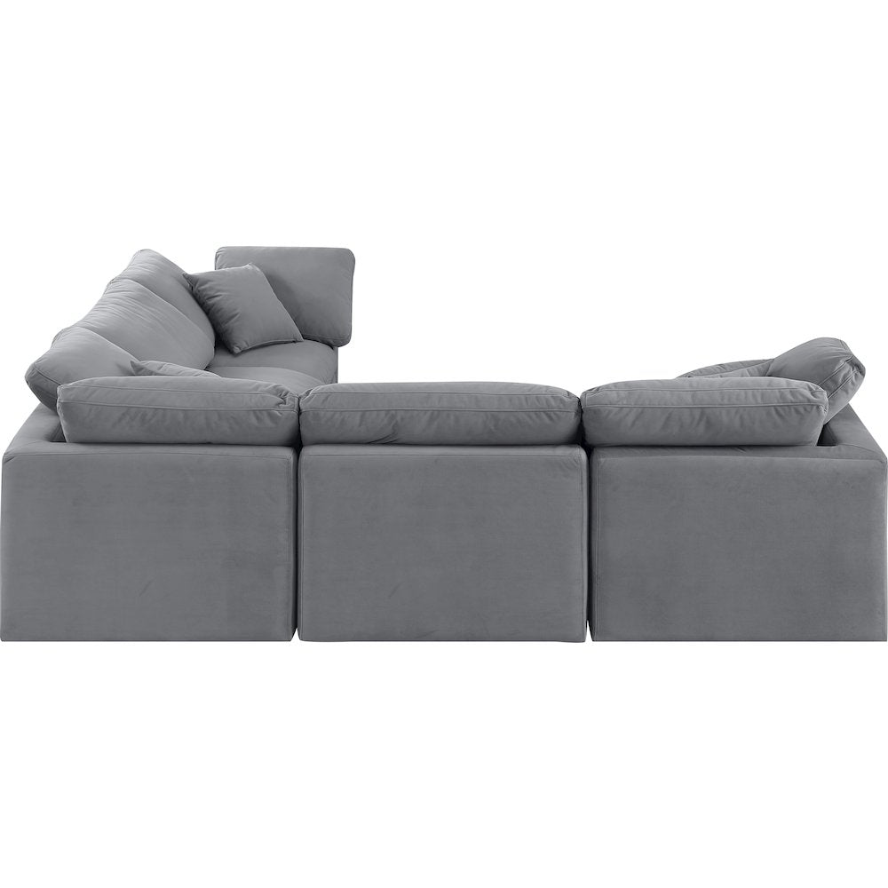 Indulge Grey Velvet Modular Sectional