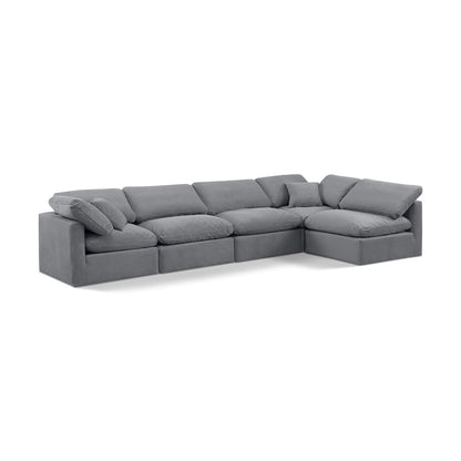 Indulge Grey Velvet Modular Sectional