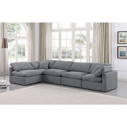 Indulge Grey Velvet Modular Sectional