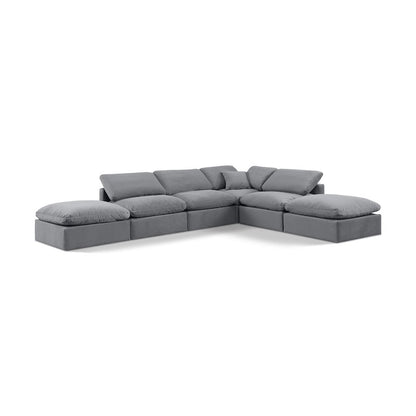 Indulge Grey Velvet Modular Sectional