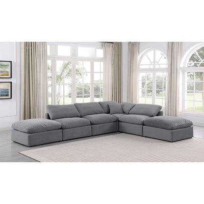 Indulge Grey Velvet Modular Sectional
