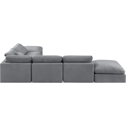 Indulge Grey Velvet Modular Sectional