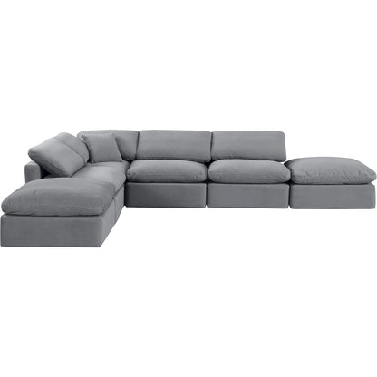 Indulge Grey Velvet Modular Sectional