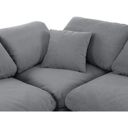 Indulge Grey Velvet Modular Sectional