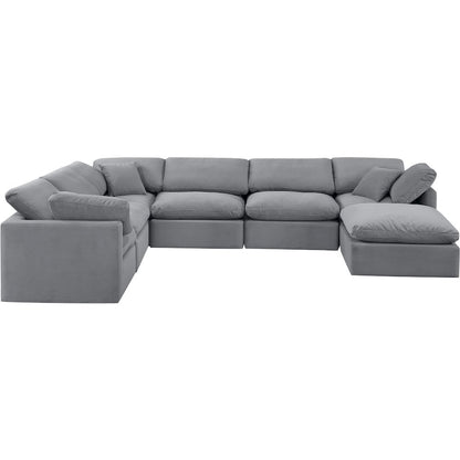 Indulge Grey Velvet Modular Sectional