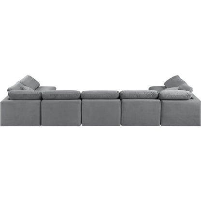 Indulge Grey Velvet Modular Sectional