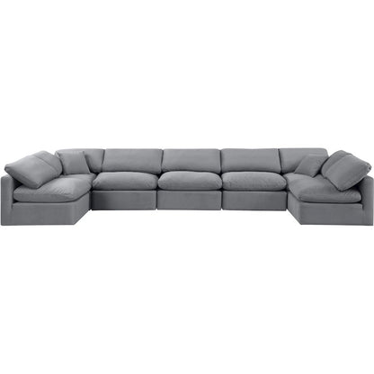 Indulge Grey Velvet Modular Sectional