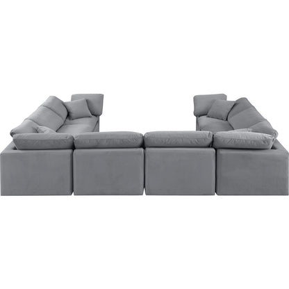 Indulge Grey Velvet Modular Sectional