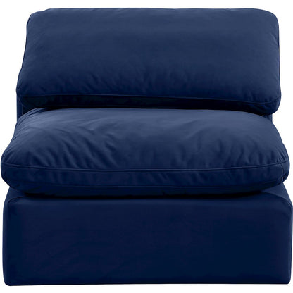 Indulge Navy Velvet Armless Chair