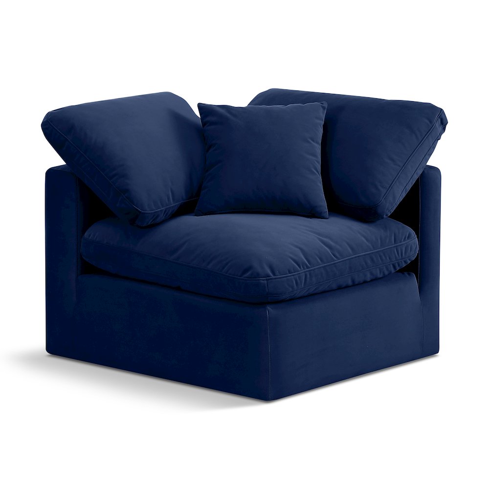 Indulge Navy Velvet Corner Chair