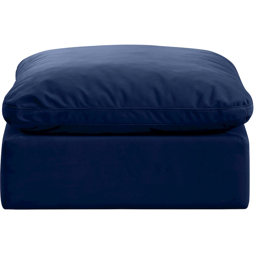 Indulge Navy Velvet Ottoman