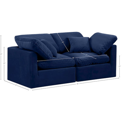 Indulge Navy Velvet Modular Sofa